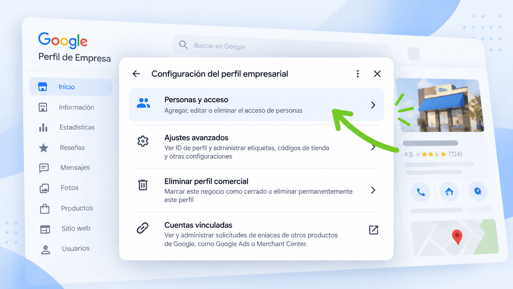 Configuración del perfil empresarial de Google
